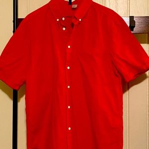 Medium, Short-sleeve, Shirt, Divided, Red